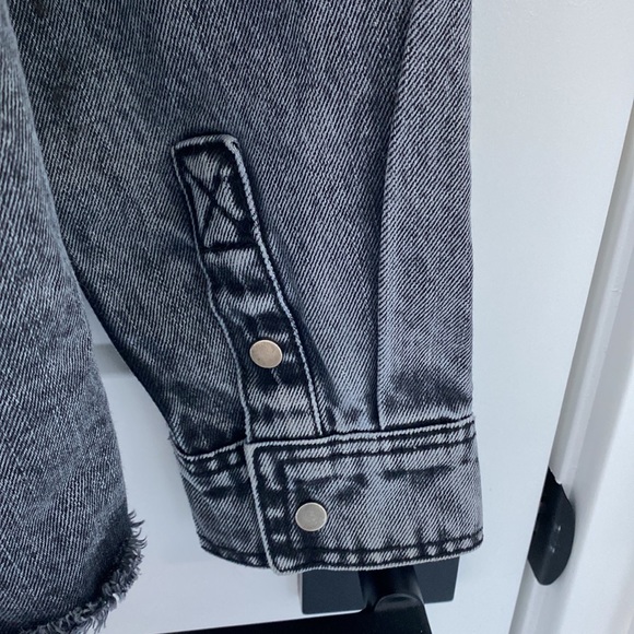 Wild Horse Black Distressed Wash Denim Jacket - Picture 3 of 6